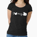 I Cat my Loaf (white on black) by Scolliecat