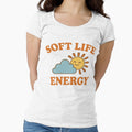 Soft Life Energy Aesthetic Retro Sun & Cloud Self-Care T-Shirt by PapaAli
