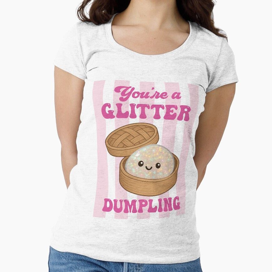 You're a Glitter Dumpling – Cute Squishy Dumpling pinky Design by EmeraldeaArt