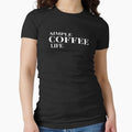 Simple Coffee Life Aesthetic Design For Dark Clothing by Coffee Vibes