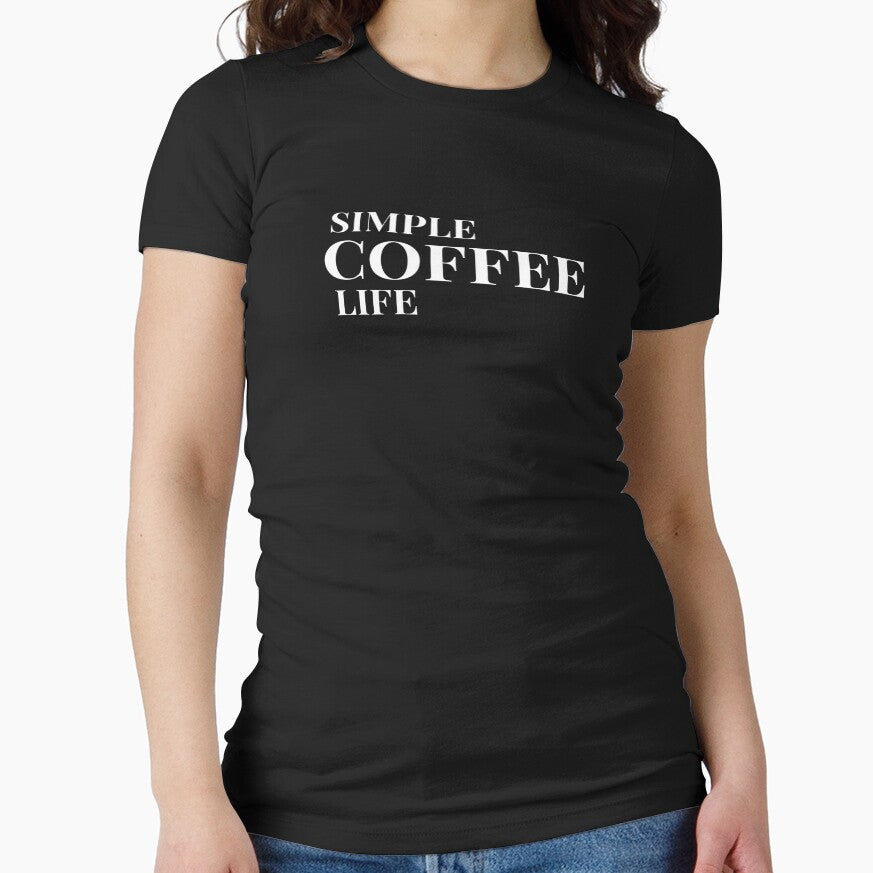 Simple Coffee Life Aesthetic Design For Dark Clothing by Coffee Vibes