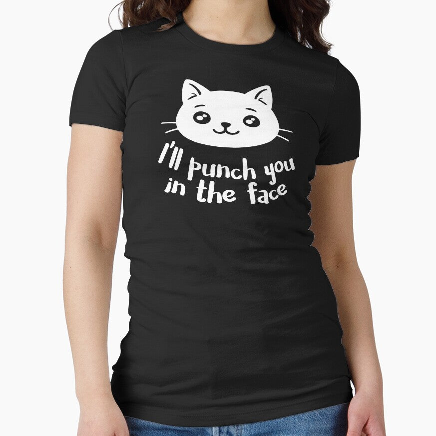 I'l punch you in the face - cute Cat doodle by FandomizedRose
