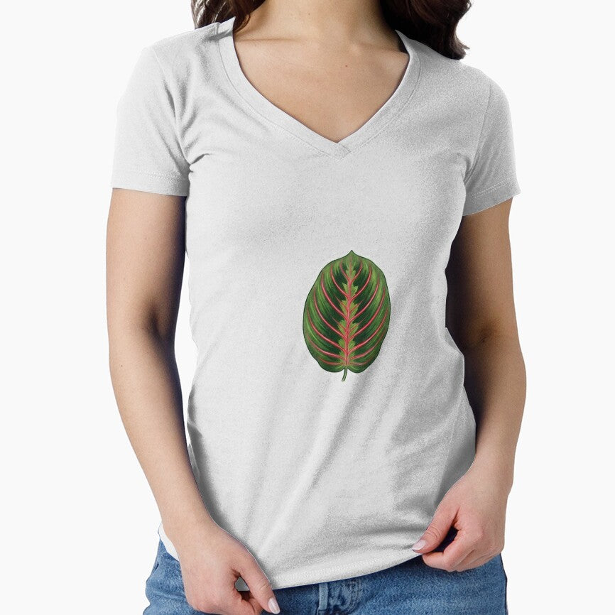 Aesthetic Maranta Prayer Plant Neon Botanical Art by SanclairGoods
