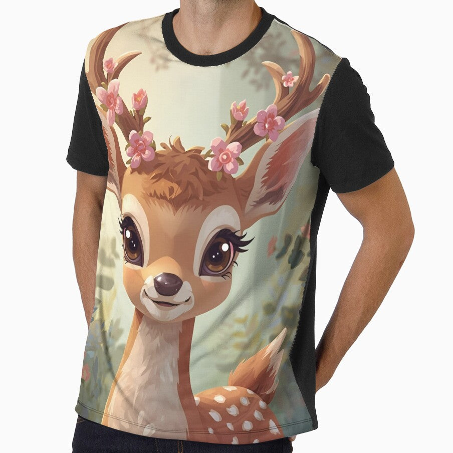 Deer with flower crown by SimonsDesignArt