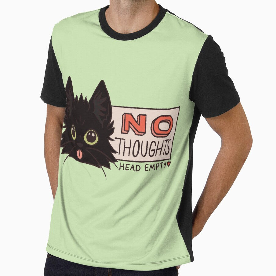 No Thoughts Head Empty BLACK by TabbiCatStudio