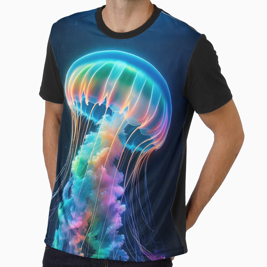 Luminescent Rainbow Jellyfish by FrostyFrisby