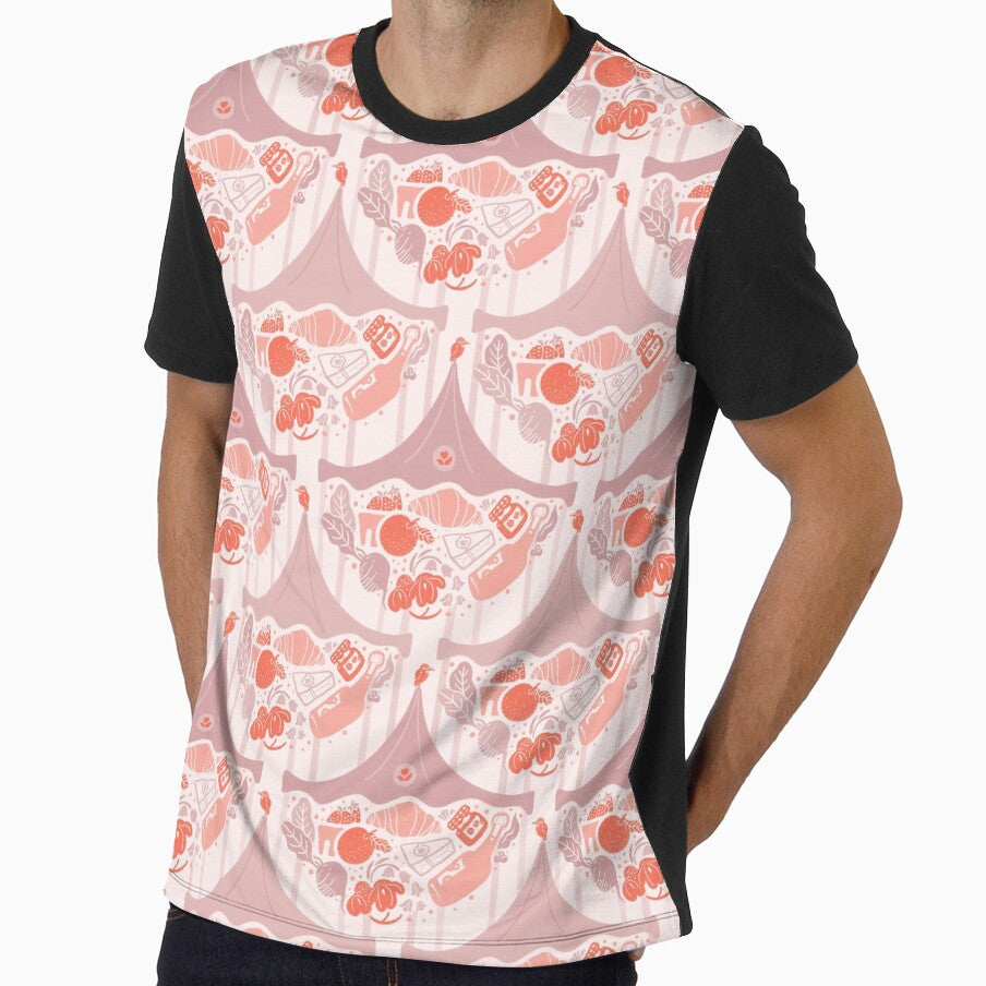 Farmers Food Market with Kingfishers Medallion Blush Pink by HillsandSheep
