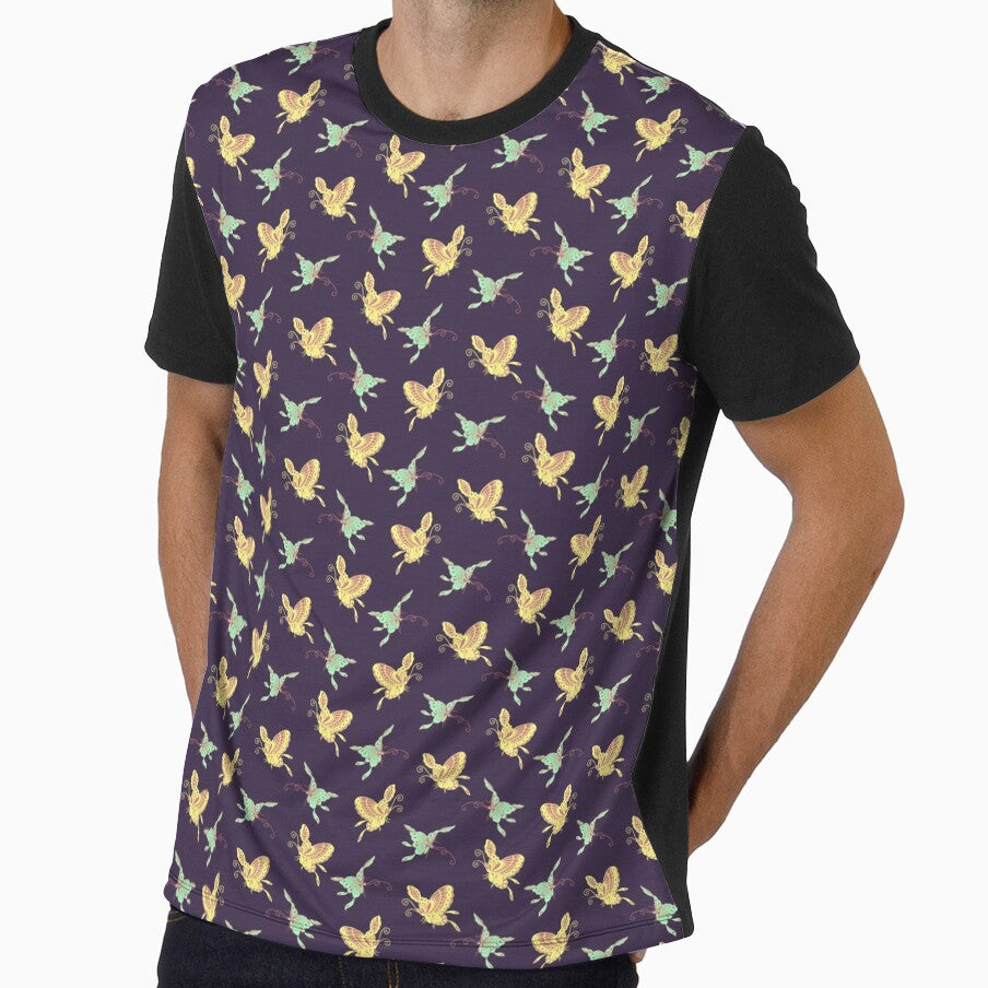 Night Flyers - Cartoon Butterflies Wildlife Pattern by K Design Store