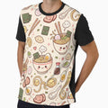 Cute Kawaii Ramen Noodle & Dumpling Pattern by LevelUpLad