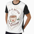 Life is Better with Coffee Sticker | Cute Aesthetic Coffee Quote | Minimal Cozy Sticker by Studio Atharv