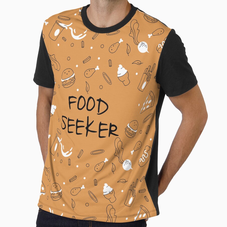 Foodart Food Seeker With Food Pattern Burger Ice Cream Pizza Chicken by othmanebhl