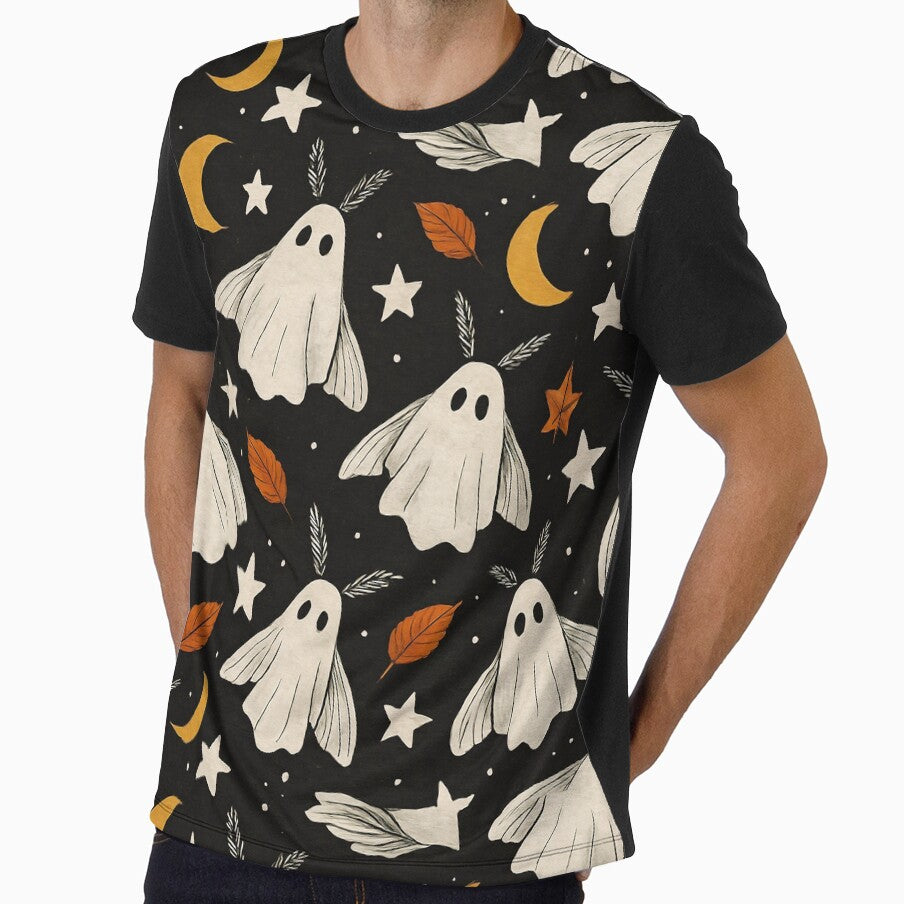 Ghost Moth Halloween Pattern – Spooky Autumn Night by Zee's Whimsical Wonders