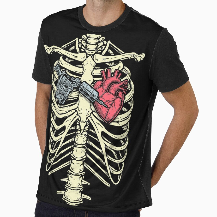 Tattooist Tattoo Artist Vintage Ribcage Anatomical Heart by GrandeDuc
