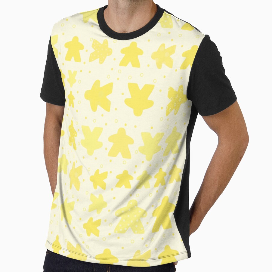 I Play Yellow - Meeple Board Game Pattern by BeamGeeks