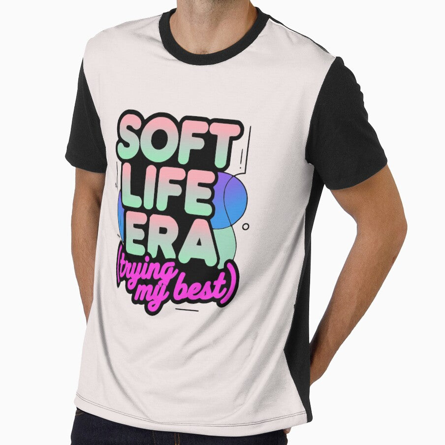 Soft Life But Mentally Tired Sticker – Aesthetic Gen Z Meme, Relatable Burnout Humor, Cute Minimal Design by VectorJoy