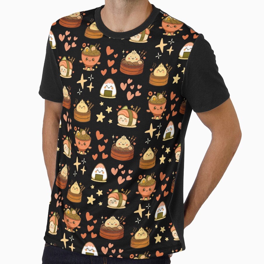 Adorable Asian Food and Drinks Pattern 4 by Lia Vina
