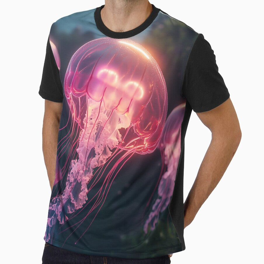 Pink glowing jellyfish by valerko26
