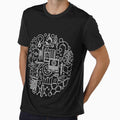 STEM Science, Technology, Engineering and Math minimal round outline design for STEM Geeks by venomousvector