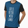 Life is Better with Games All Blue Meeples Pattern - Perfect for Board Game Lovers by BeamGeeks
