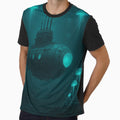 Retro Bioluminescent Submarine Deep Dive by ArtFlow1