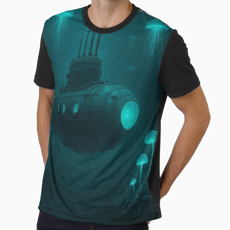 Retro Bioluminescent Submarine Deep Dive by ArtFlow1