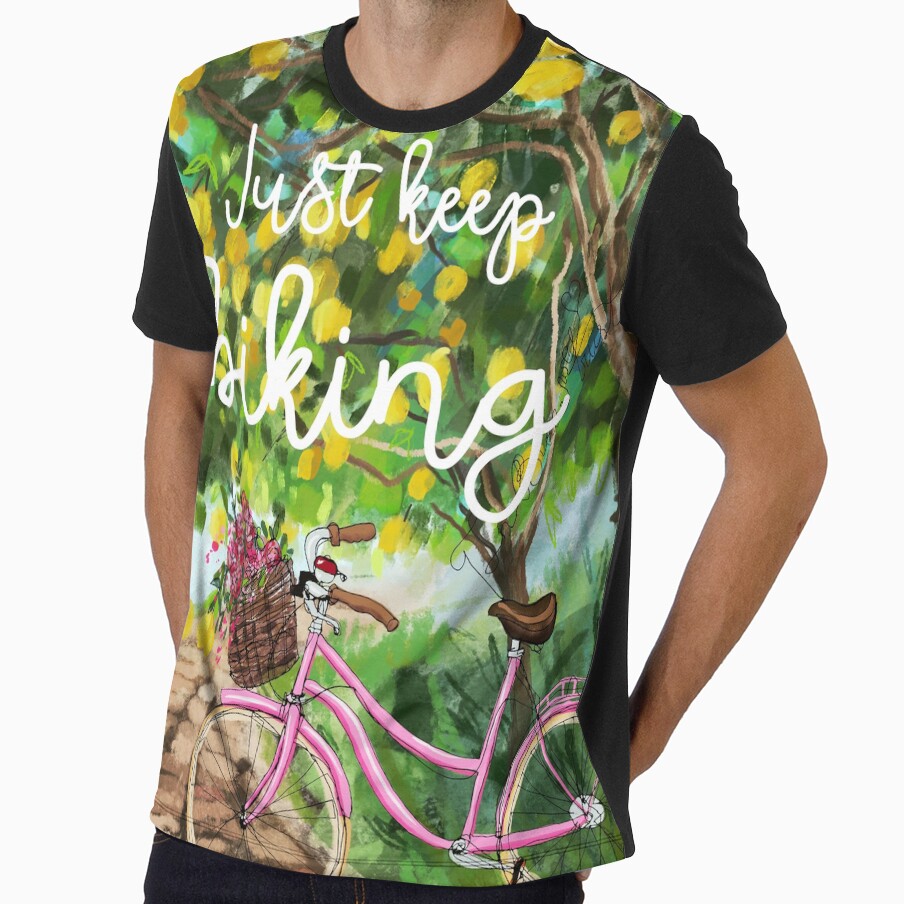 Just keep biking, bicycle under lemon trees by orangerinka