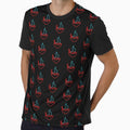 Spicy Ramen Noodles Neon (Pattern Graphic on Black) by Casa de Garcia