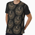 **Moonlight Moth & Botanical Cosmos – Mystical Vintage Design** by Barwer Artworks