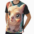 Cute Kawaii Bashful Quokka in Flower Garden by Uniquely Yours