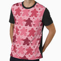 Pink and Red Heart Board Game Meeple Love Valentine Pattern by BeamGeeks