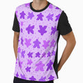 I Play Purple - Meeple Board Game Pattern by BeamGeeks
