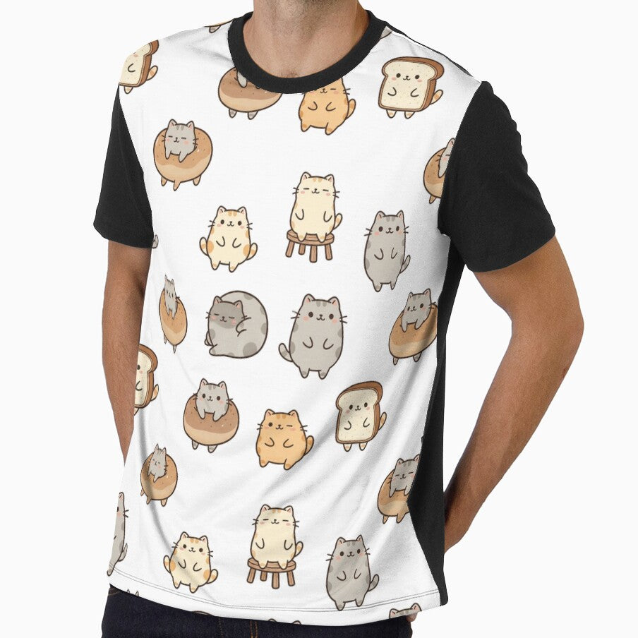 Funny Loaf and Cat Design | Cute Cartoon Cat and Bread Artwork by ZenAnimeWearz