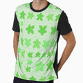 I Play Green - Meeple Board Game Pattern by BeamGeeks
