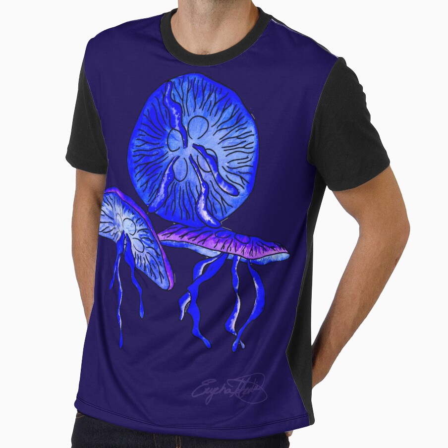 Glowing Violet Jellyfish on a Deep Purple by FEM-creative