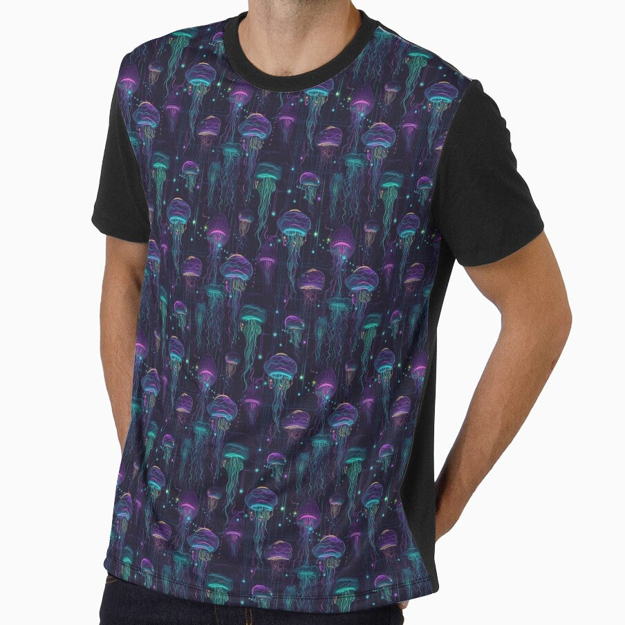 Neon Glowing Deep Sea Jellyfish by KitsoBerry