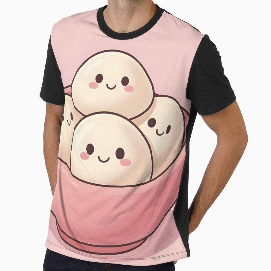 Cute Kawaii Dumplings in Bowl – Pastel Pink Squishy Food Friends by EmeraldeaArt