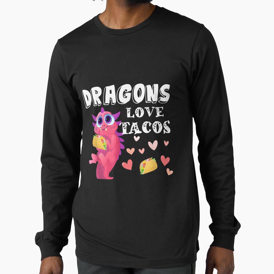 Dragons Love Tacos Cute Taco Tuesday Mexican by laurenm233