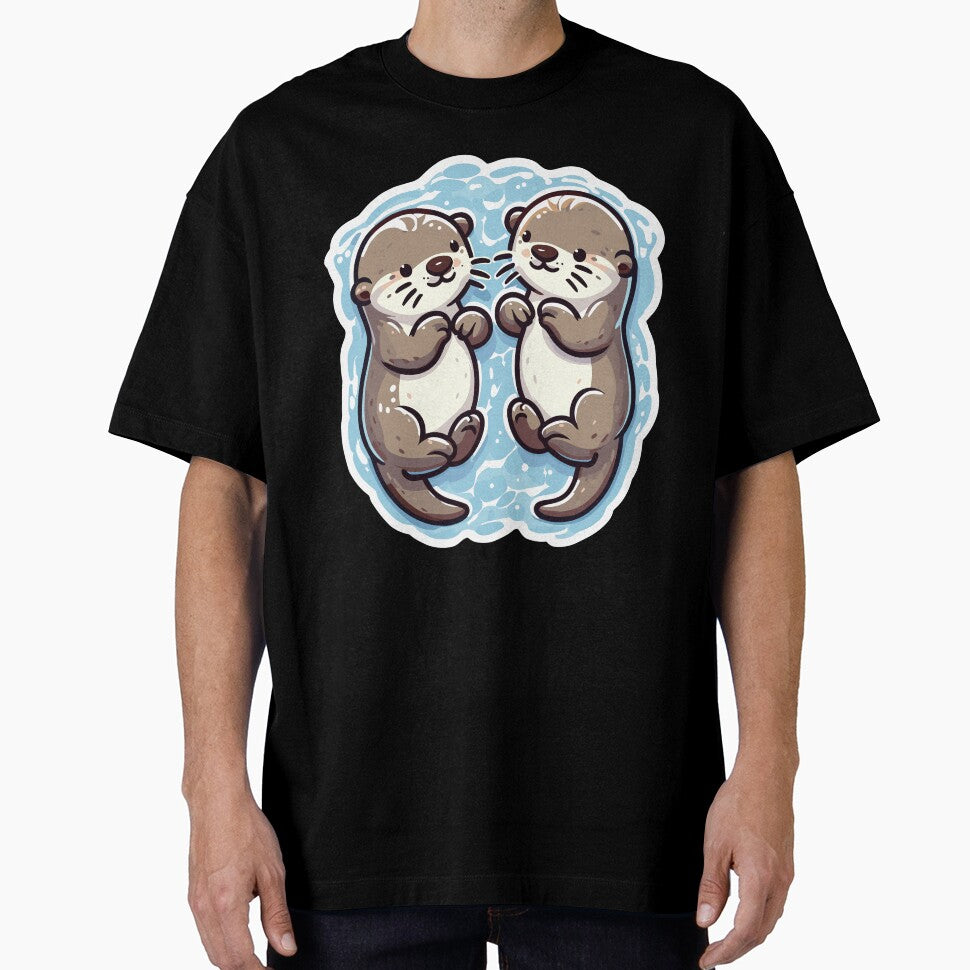Kawaii Otter couple by PrintSoulDesign