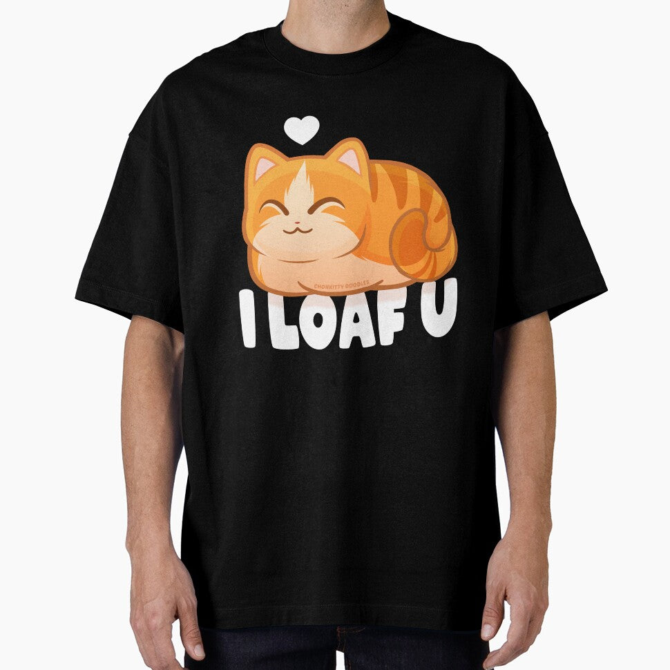 I Loaf U - Valentine's Cat - Chonky Orange Furry Kitty by Chonkitty