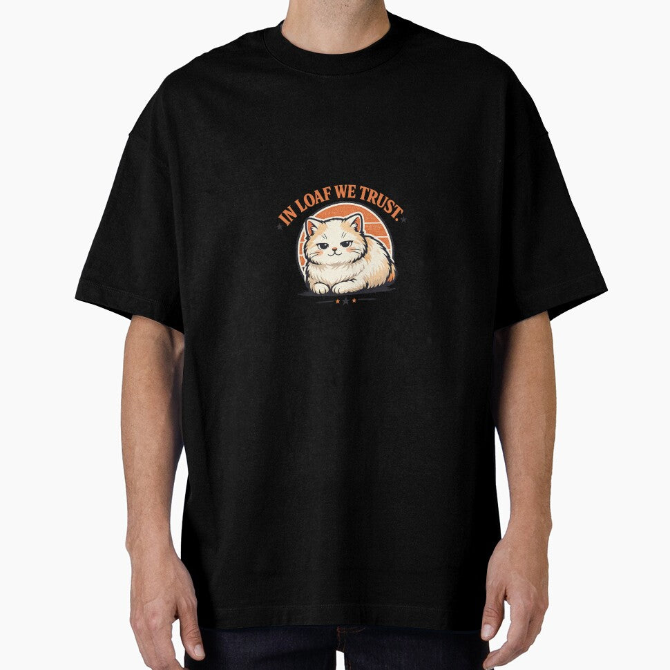 In Loaf We Trust – Funny Cat Loaf Meme Retro T-Shirt by Cozy Cat Collective