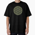 Flower of Life Linocut - Pine + Gold by Irene Estelle