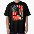 Female soccer and american flag by erozzz
