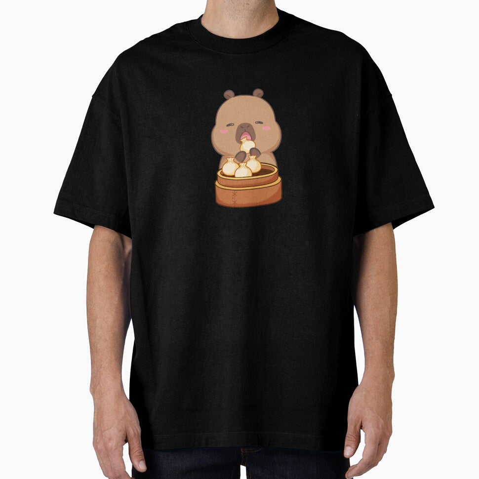 Cutr capybara eating dumplings by CapyFun
