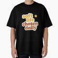 Soft Life Chosen Daily – Calm Healing Affirmation Typography Design by CosmicQuietStudio