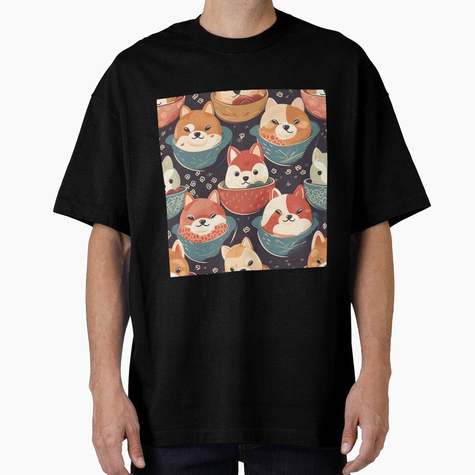 Awesome Shiba Inu Ramen Soup Pattern by FuschDesigns
