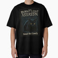 The Burnt Loaf Assassin Funny Black Cat Loaf 90s Bootleg Tee by catastrocat