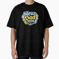 New Dad 2026 Baby Footprints First  Fathers Day Gift T-Shirt by VaultVibes