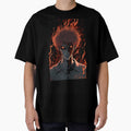 Anime Demon Student with Fire hair by Bubblebuk