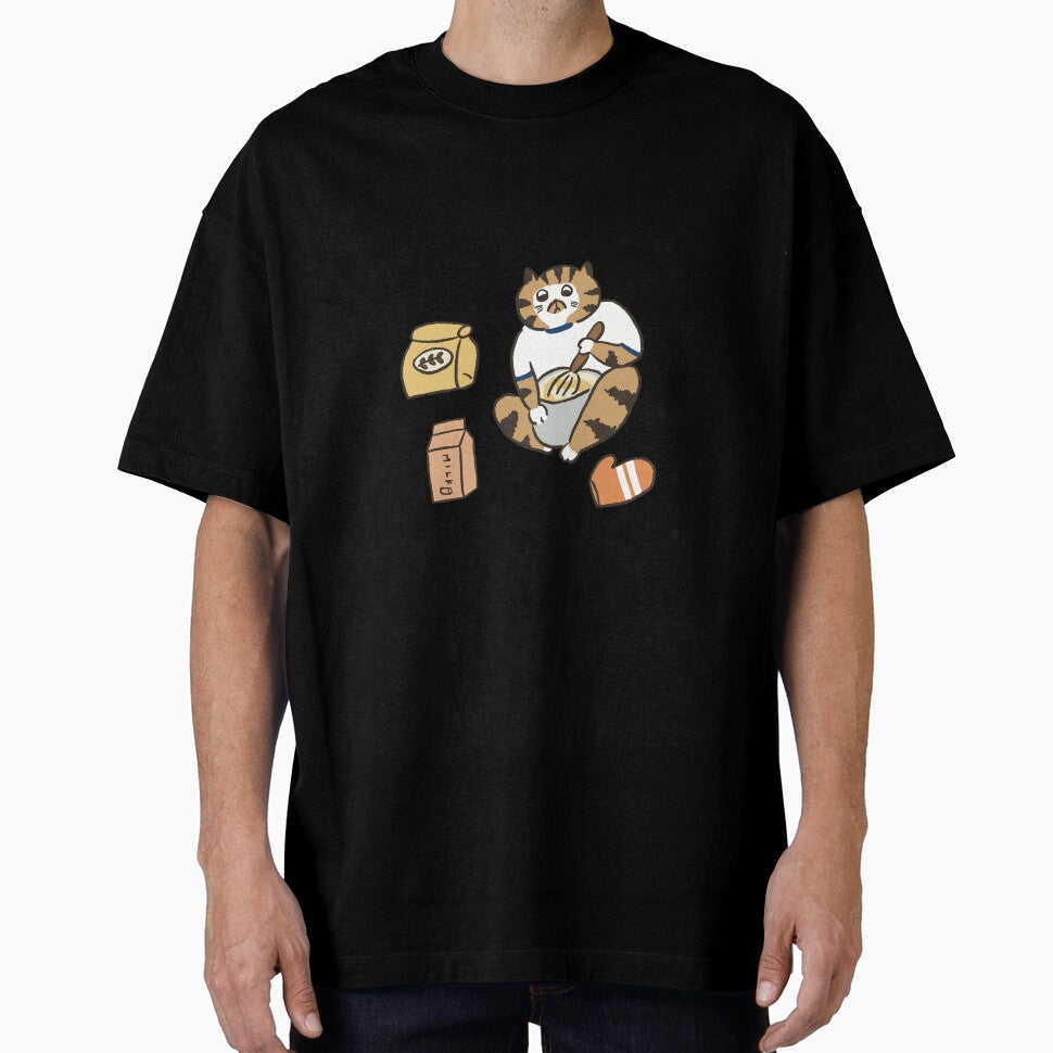 funny cat and bread,cat drawing by LittleAdong