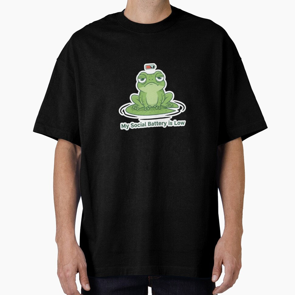 Frog Social Battery Low by LaElee